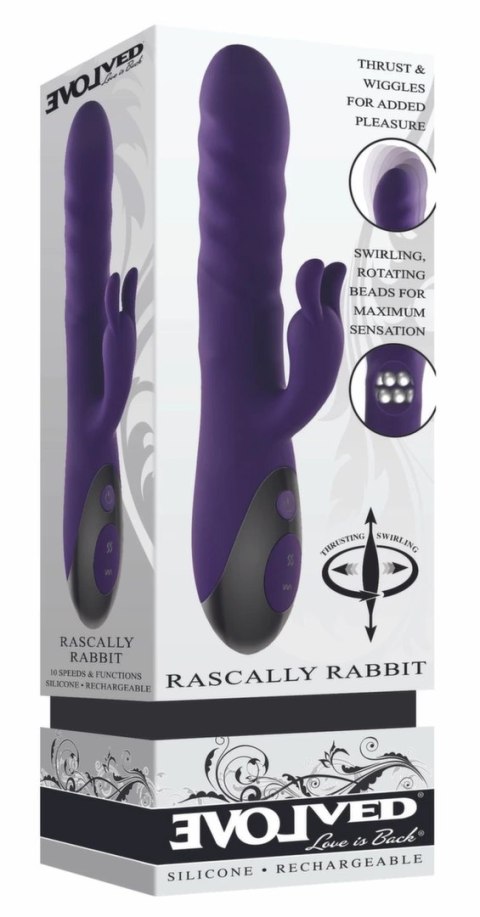 Evolved Rascally Rabbit Purple wielofunkcyjny masażer z napędem