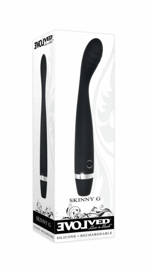 Evolved Skinny G-spot Vibrator Black - smukły model silikonowy 10 trybow