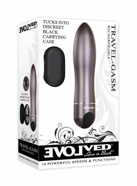 Evolved Travel Gasm Bullet Black - kompaktowy model aluminiowy z etui