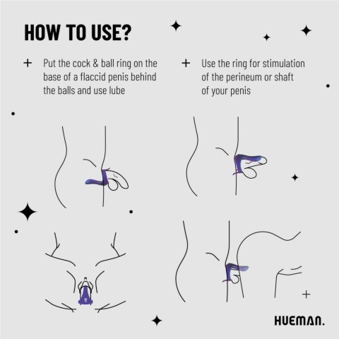 Hueman Pierścień Wibracyjny z Systemem Regulacji i 10 Trybami Pracy