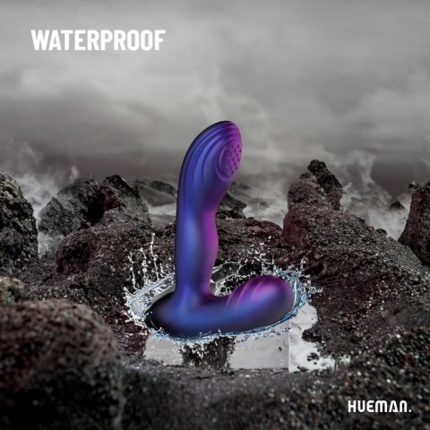 Hueman Tapping Plug silikonowy z funkcją stukania, 10 trybow, fioletowy