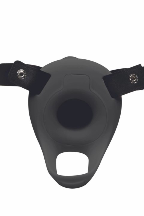 XR Brands Vibrating Silicone Sheath Black - system z pilotem, regulowany