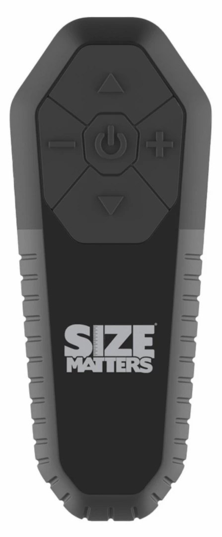 XR Brands Vibrating Silicone Sheath Black - system z pilotem, regulowany