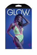 SPOTLIGHT Body Neon Green z Elastyczną Koronką i Regulowanymi Ramiączkami