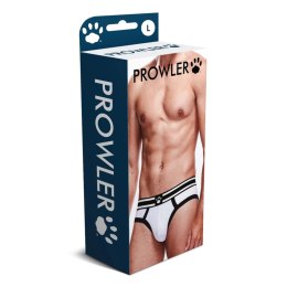 Prowler Brief XS - Bokserki białe z czarnym pasem, logo marki