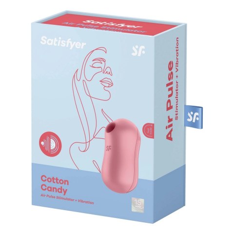 Satisfyer Cotton Candy Pulsacyjny model Air Pulse, silikonowy, rożowy