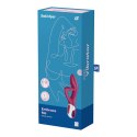 Satisfyer Embrace Me - podwojny model z elastycznym uchwytem, silikonowy