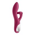 Satisfyer Embrace Me - podwojny model z elastycznym uchwytem, silikonowy