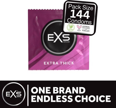 EXS Extra Thick - 144 szt. prezerwatywy, grubsza ścianka, bez zapachu