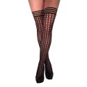 Kix'ies Mimi B czarne pończochy rybackie z antypoślizgową taśmą