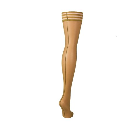 Kix'ies Vanessa Pończochy Knee-High Nude z Szewkiem i Kubańskim Obcasem