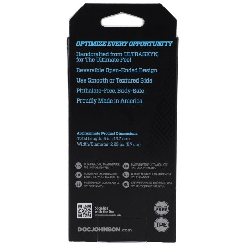 Doc Johnson OptiMALE Link - Dwustronna maszyna intymna ULTRASKYN 12,7 cm