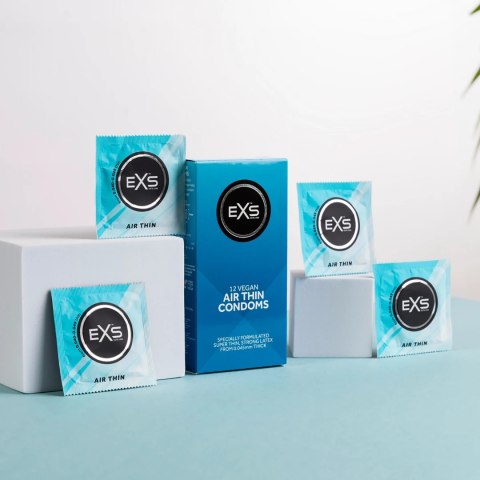 EXS Air Thin 12 sztuk - ultracienkie prezerwatywy lateksowe 56 mm