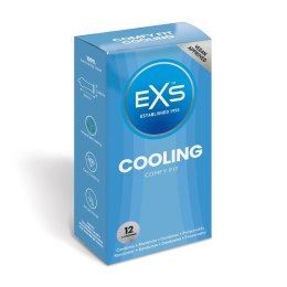 EXS Cooling 12 szt. prezerwatywy chłodzące, lateksowe, szerokość 54 mm