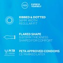 EXS Ribbed & Dotted 3w1 100szt - prezerwatywy prążkowane i kropkowane