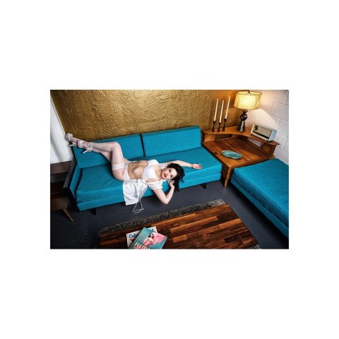 Kix'ies Brooke Leanne D białe pończochy z kropkami, antypoślizgowe