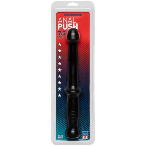 Doc Johnson Anal Probe Push - elastyczna sonda PVC, czarna