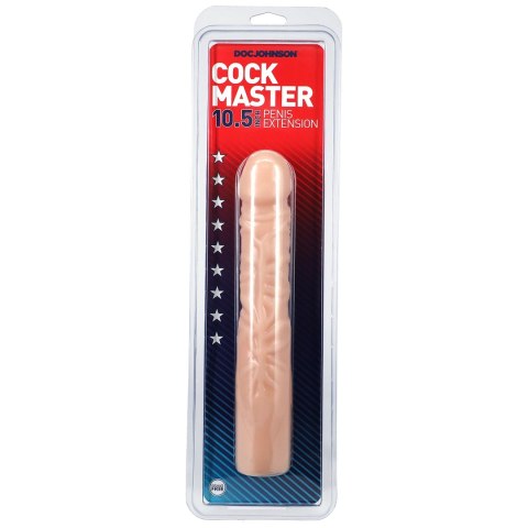 Doc Johnson Cock Master 25 cm - nakładka powiększająca, PVC, biała