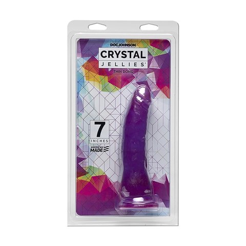 Doc Johnson Crystal Jellies 18 cm - przezroczysty anatomiczny model z przyssawką