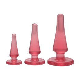 Doc Johnson Crystal Jellies Anal Initiation Kit - Zestaw 3 rozmiarow