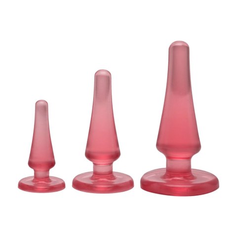 Doc Johnson Crystal Jellies Anal Initiation Kit - Zestaw 3 rozmiarow