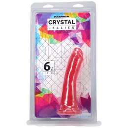 Doc Johnson Crystal Jellies Slim Model 15 cm z przyssawką, przezroczysty