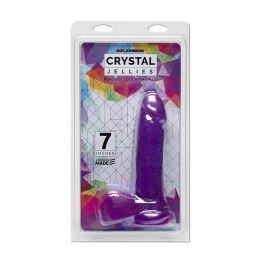 Doc Johnson Crystal Jellies model z przyssawką 20 cm przezroczysty