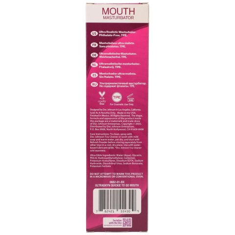 Doc Johnson Quickies To Go ULTRASKYN - model usta, kompaktowy rozmiar