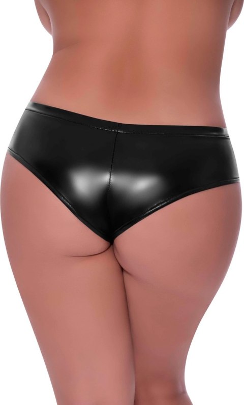 Magic Silk Exposed Plus Size Szorty Boyfriend z Niskim Stanem Czarny