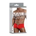 Male Power Nylon Spandex mini szorty z zamkiem, czarne, rozmiar M