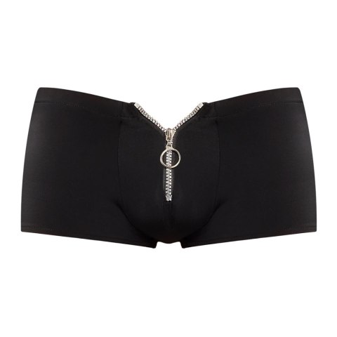 Male Power Spodenki L/XL z zamkiem i elastycznym wykończeniem czarne