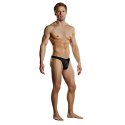 Male Power Stringi z suwakiem S/M czarne nylon spandex