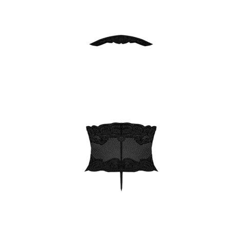 Magic Silk Exposed Body z głębokim dekoltem halter czarny S/M