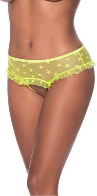 Magic Silk Exposed Hipster Siateczkowy z Spodniczką S/M Gwiazdki