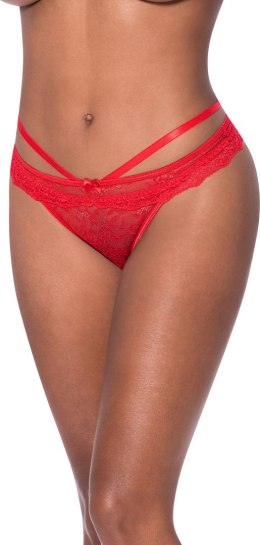 Magic Silk Exposed Majtki L/XL Paseczki Wycięcie Czerwona Kokardka