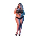 Magic Silk Exposed Zestaw Bielizny Plus Size Koronka Czarny