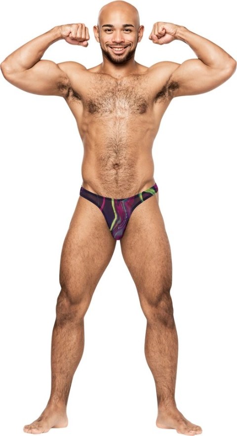 Male Power Galactic Stringi męskie z wydłużonym fasonem czarne M