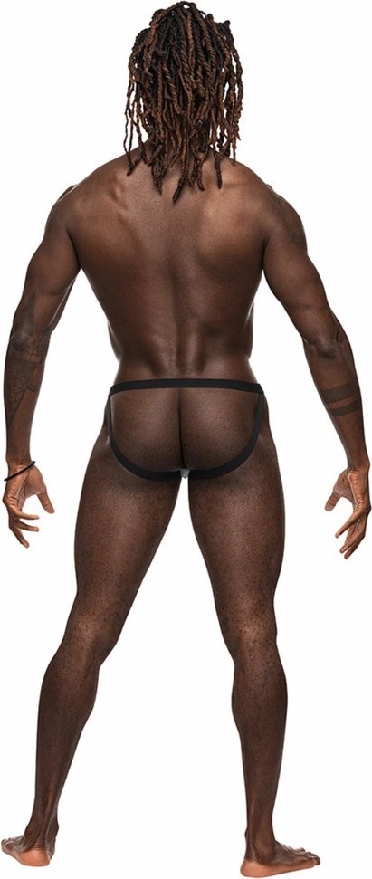 Male Power Magnificence SM dżokejki z ozdobnymi przelotkami czarne