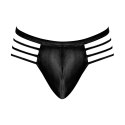 Male Power SM Cage Matte - stringi męskie z paskami, czarne