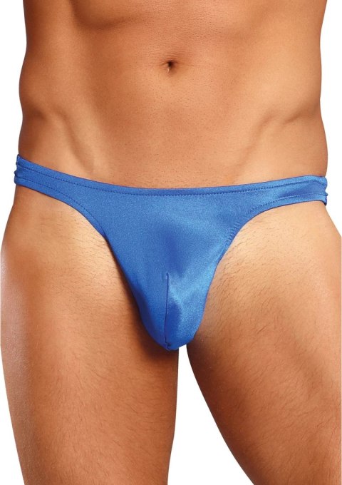 Male Power Satin Spandex Stringi męskie z elastycznym wykończeniem czarne
