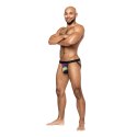 Male Power Strappy Ring Jock anatomiczny pas z metalowymi pierścieniami