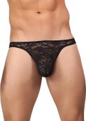 Male Power Stretch Lace Stringi męskie koronkowe czarne komfortowe