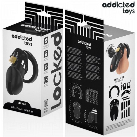 Addicted Toys Locked Obsidian Hold klatka zabezpieczająca M ADDICTED