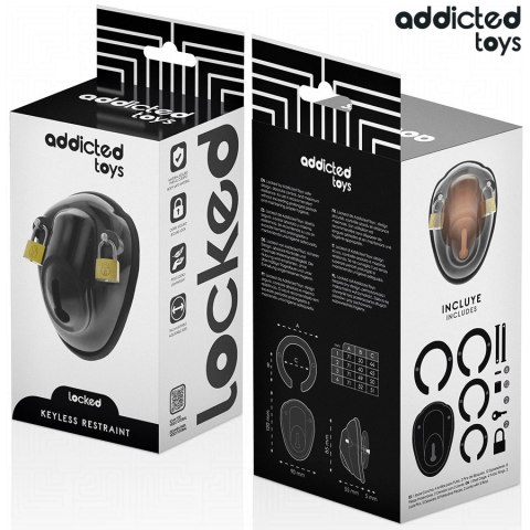 Addicted Toys Locked - system blokady bezkluczykowej, 11,5 cm, czarny ADDICTED
