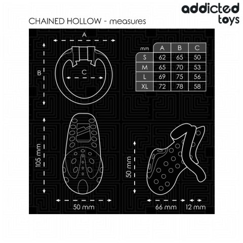 Addicted Toys Locked system zabezpieczający z łańcuchem 10,5 cm ADDICTED