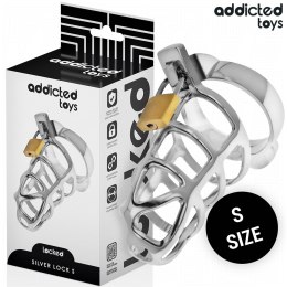 Addicted Toys Silver Lock S - metalowy system kontroli intymnej, rozmiar S ADDICTED