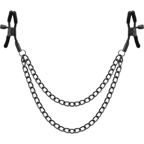 Begme Zaciski z Łańcuchem Red Edition - stal nierdzewna, unisex BEGME