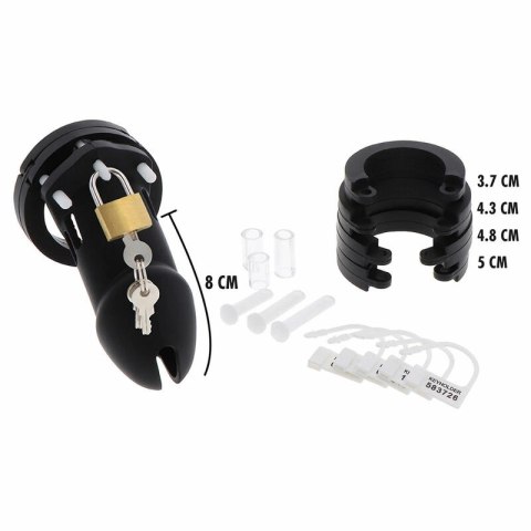 Hidden Desire Extreme klatka silikonowa Large czarna - system kontroli HIDDEN DESIRE