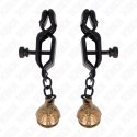 KINK Bell Jaw klipsy ozdobne na sutki czarne 7 cm z dzwoneczkami KINK
