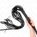KINK Bicz Negro z krotkim uchwytem, długi ogon 70 cm - czarny skorzany model KINK